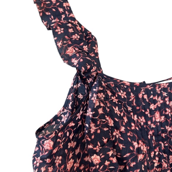 Frame Cecil Floral Print Ruffle Top - Picture 7 of 9
